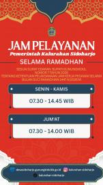 Jam Pelayanan Pemerintah Kalurahan Sidoharjo Selama Ramadhan